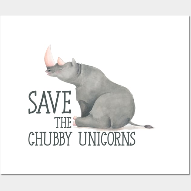 Save the chubby unicorns Wall Art by tessacreativeart